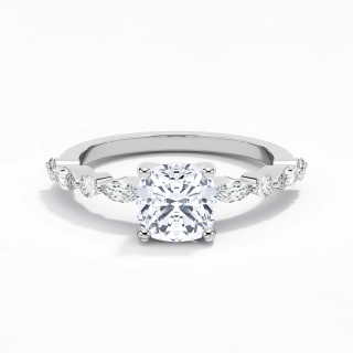 Éternel Coussin 2.00ct Moissanite Bague de fiançailles