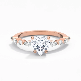 Timeless Heart 1.50ct Moissanite Engagement Ring