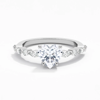 Timeless Heart 1.50ct Moissanite Engagement Ring