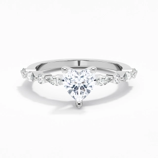 Timeless Heart 1.00ct Moissanite Engagement Ring