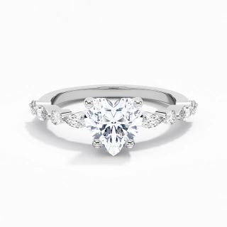 Éternel Cœur 2.00ct Moissanite Bague de fiançailles