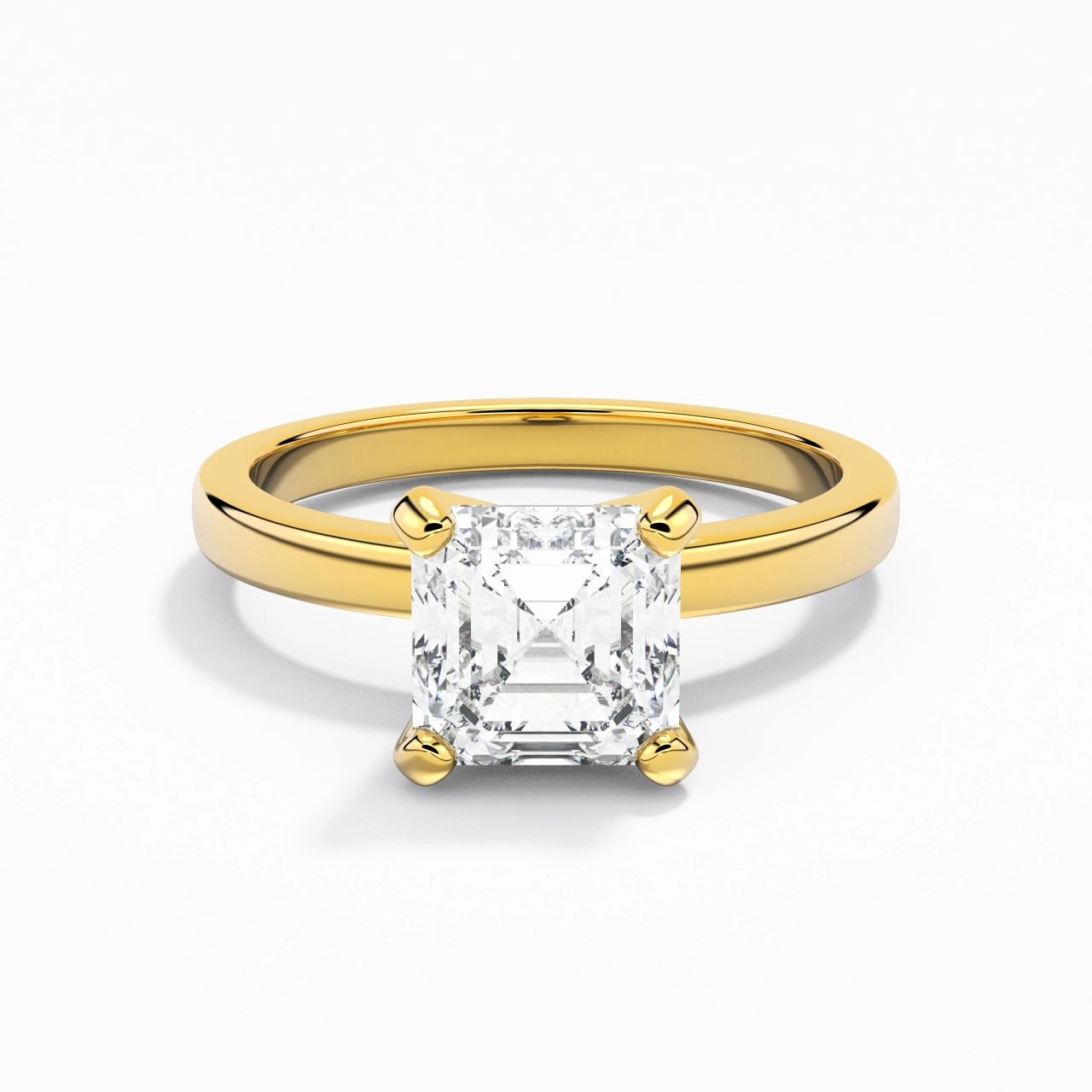 1.50ct Moissanite Engagement Ring 18K Gold