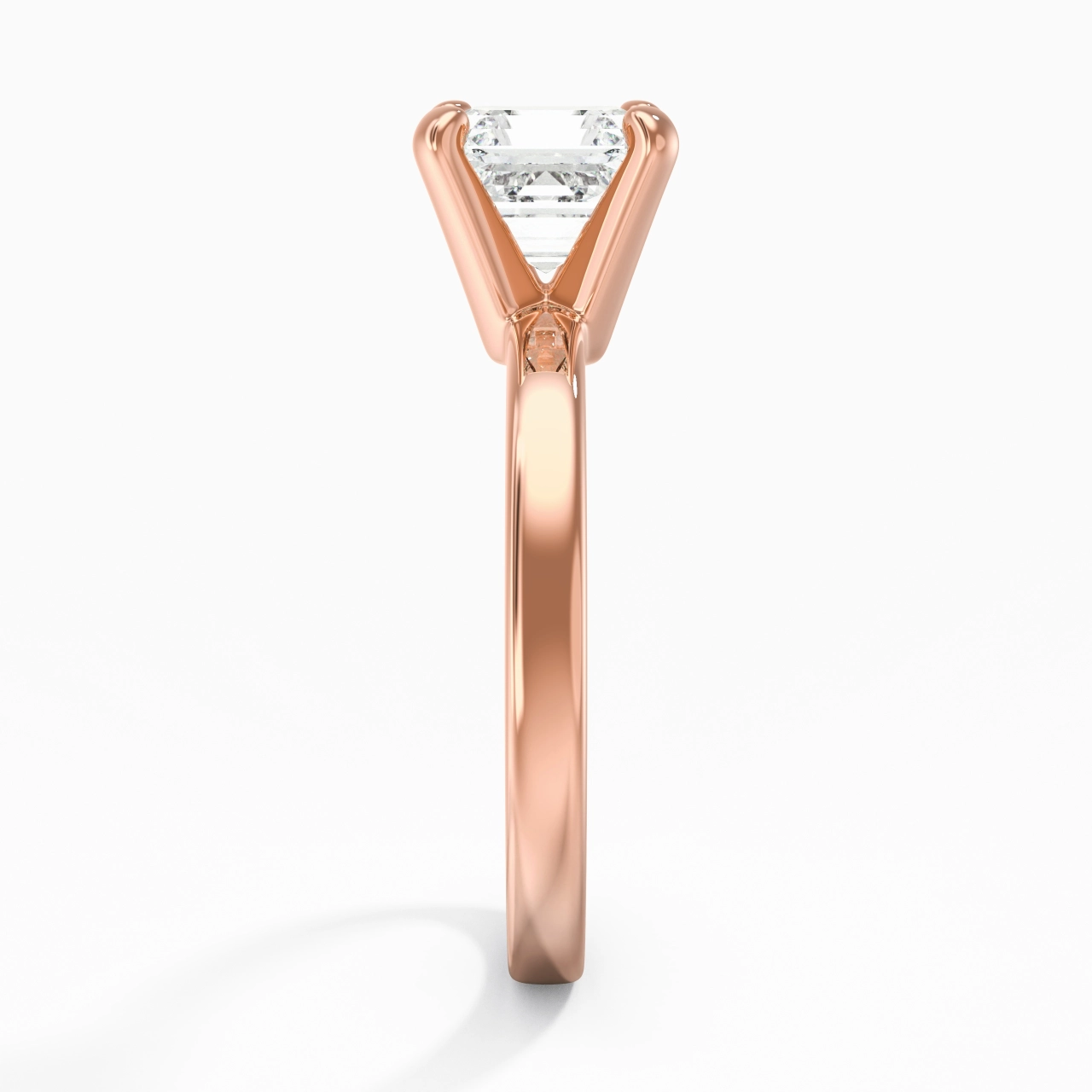 1.50ct Moissanite Engagement Ring 14K Rose Gold