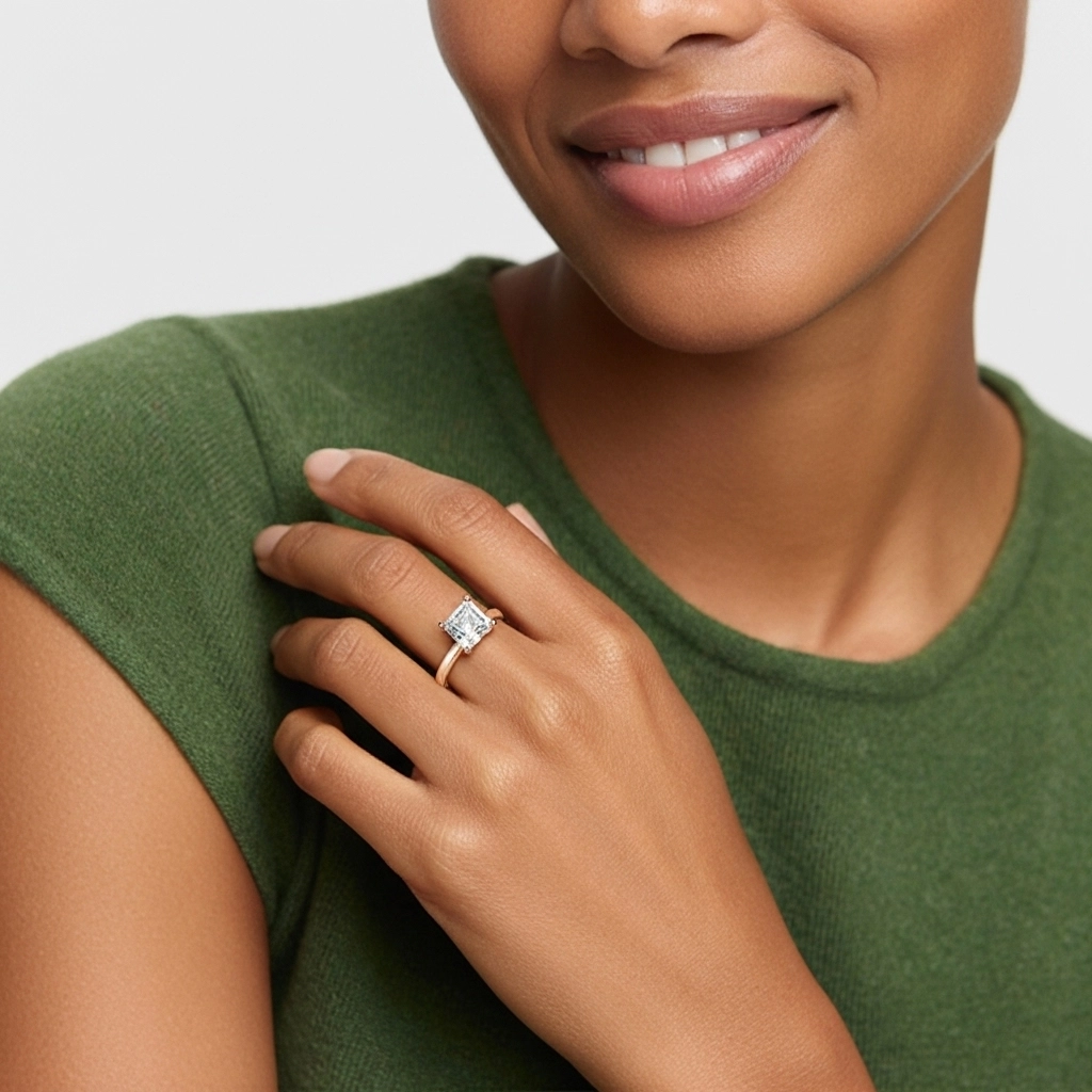 2.00ct Moissanite Bague de fiançailles Argent sterling 925