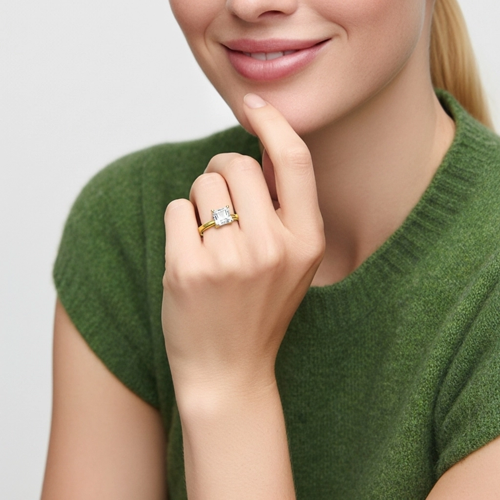 2.00ct Moissanite Engagement Ring 925 Sterling Silver