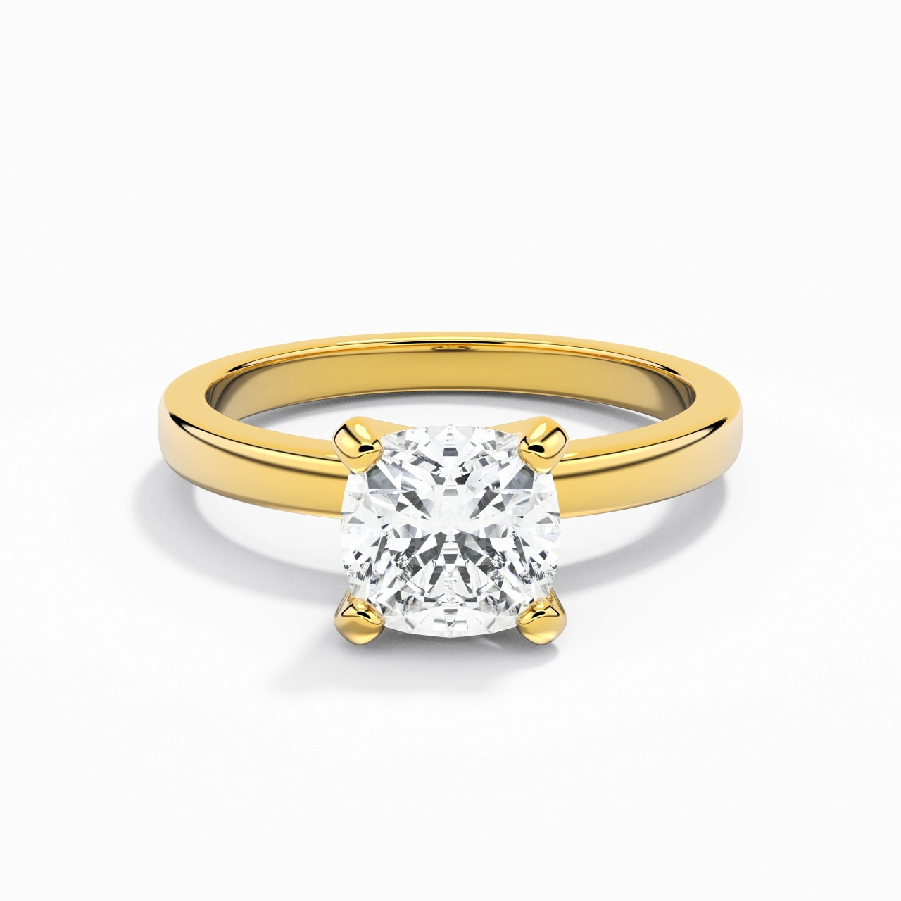 1.50ct Moissanite Engagement Ring 18K Gold