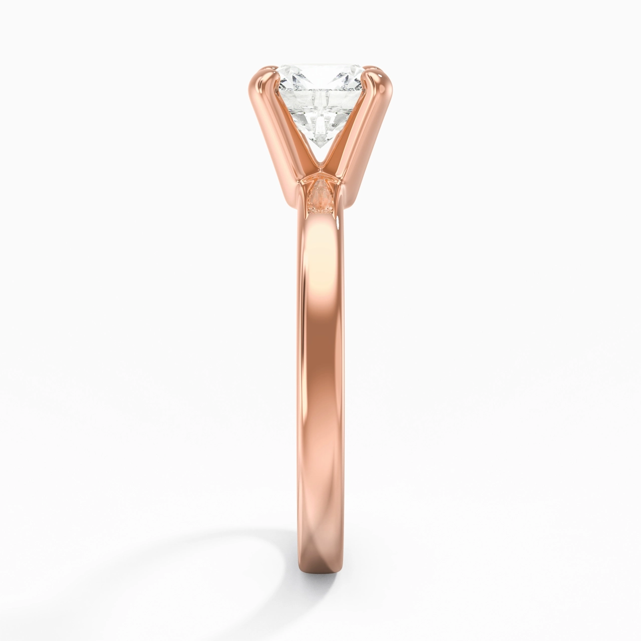 1.50ct Moissanite Engagement Ring 18K Rose Gold