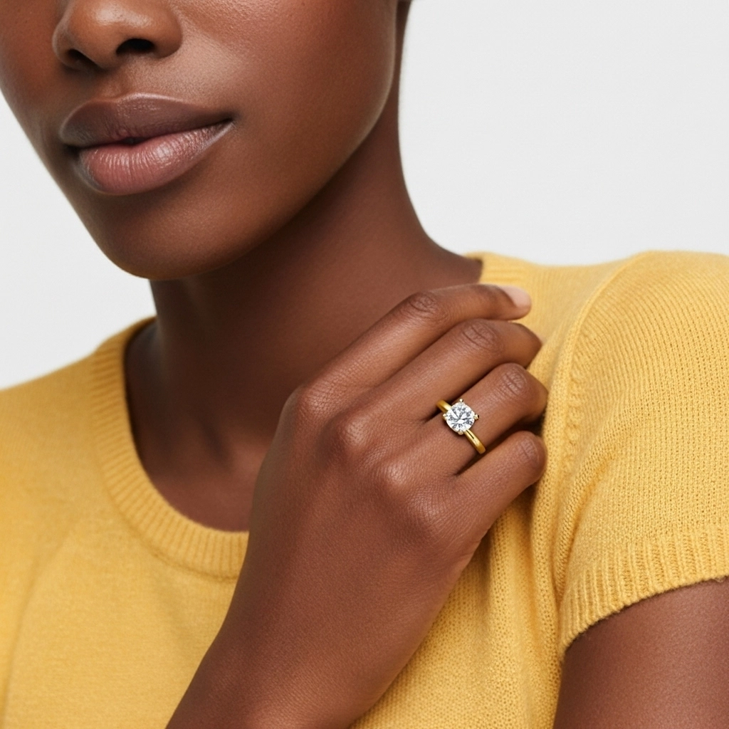 1.50ct Moissanite Bague de fiançailles Or 14 carats