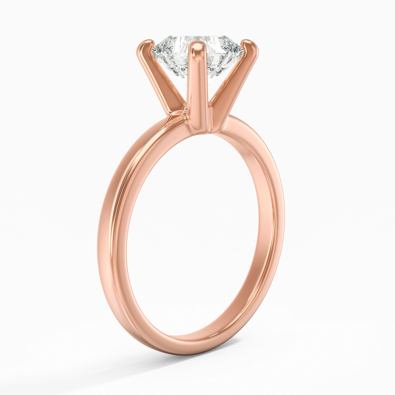 2.00ct Moissanite Engagement Ring 14K Rose Gold