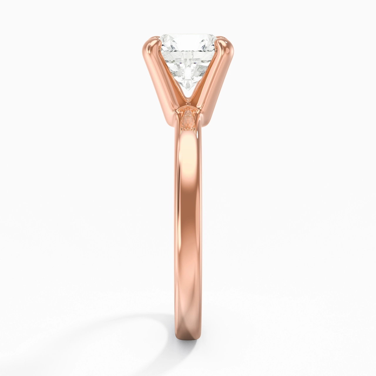 2.00ct Moissanite Engagement Ring 14K Rose Gold