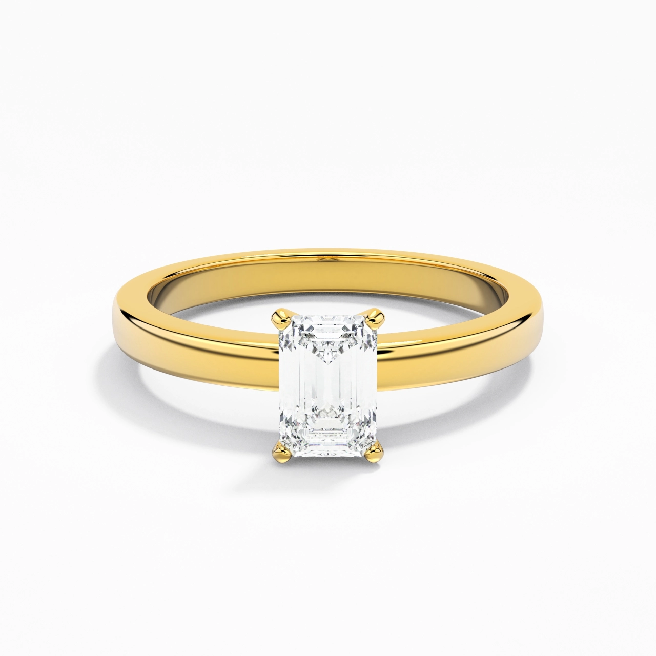 1.50ct 0.80ct Moissanite Moissanite Engagement Ring 14K Gold
