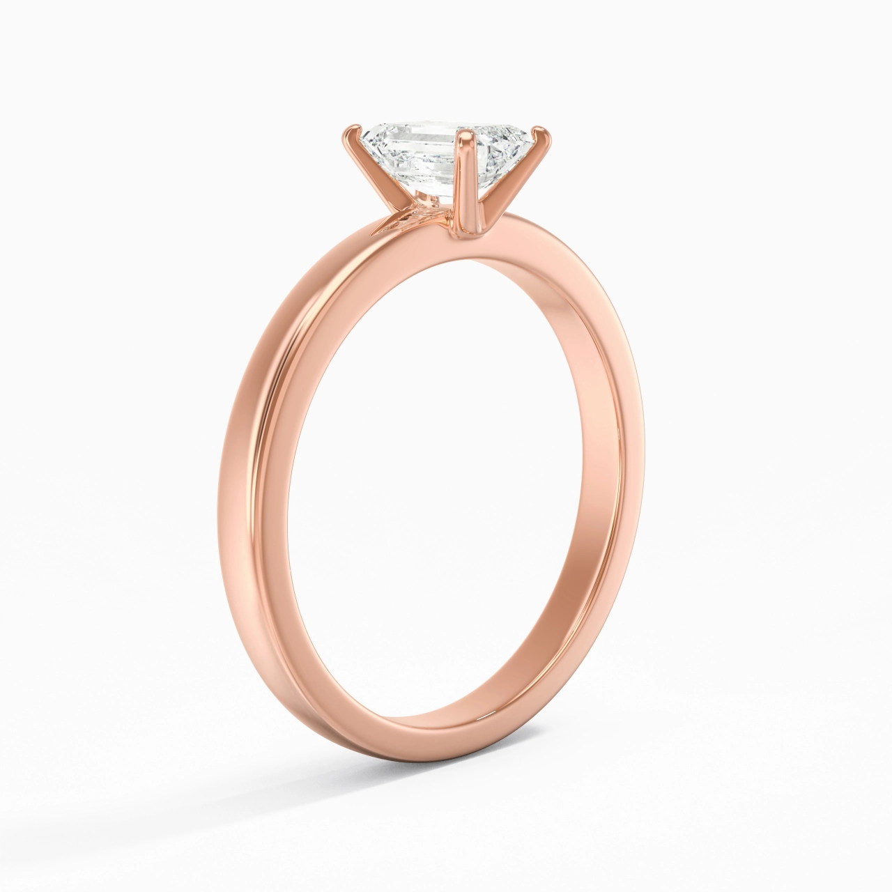1.50ct 0.80ct Moissanite Moissanite Engagement Ring 14K Rose Gold