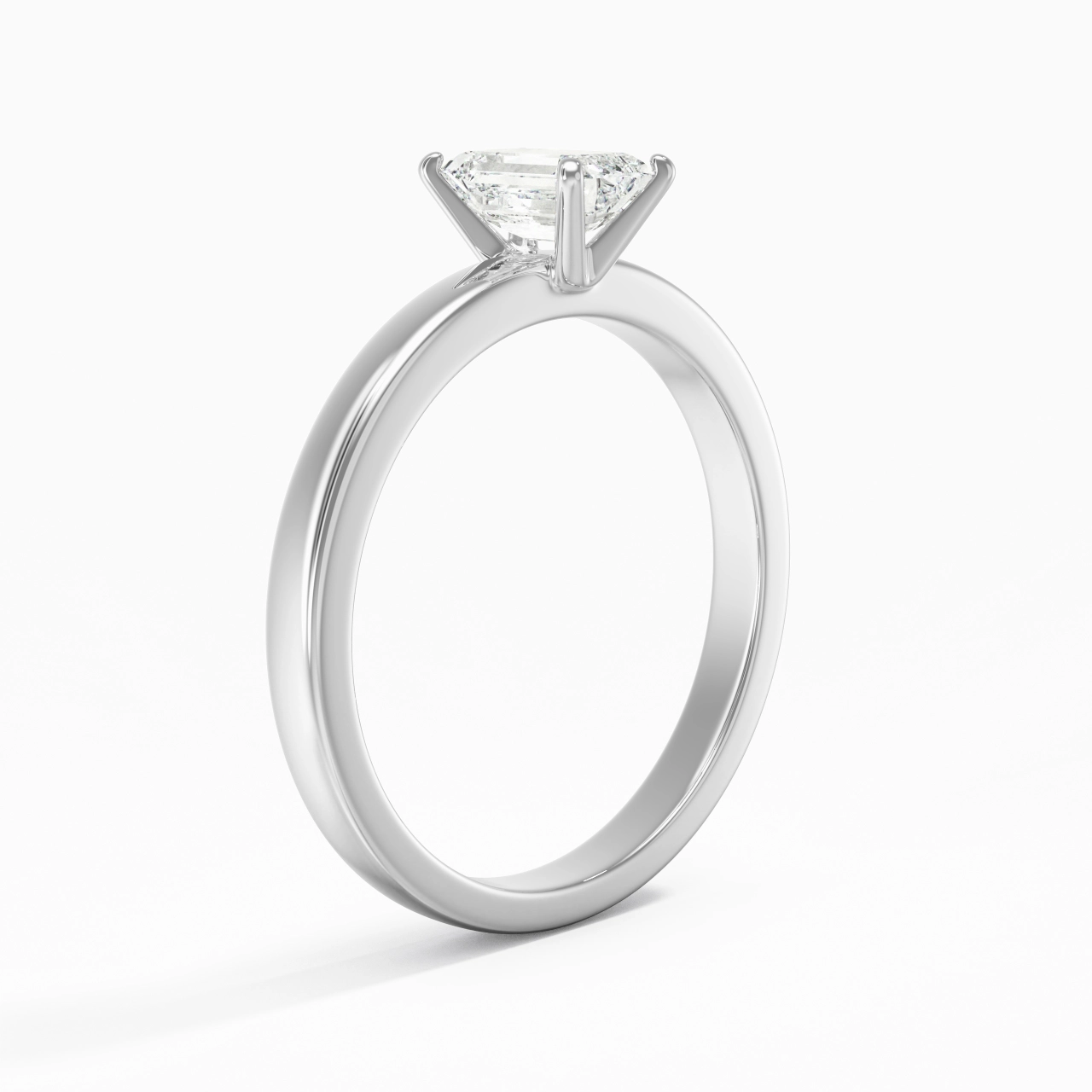 1.50ct 0.80ct Moissanite Moissanite Engagement Ring 18K White Gold