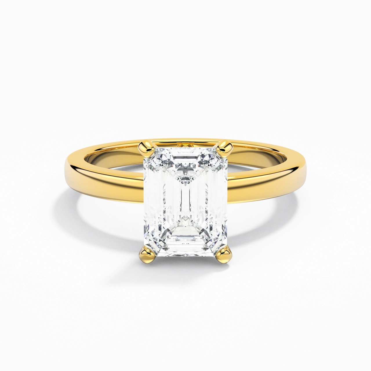 1.50ct 2.00ct Moissanite Moissanite Engagement Ring 14K Gold