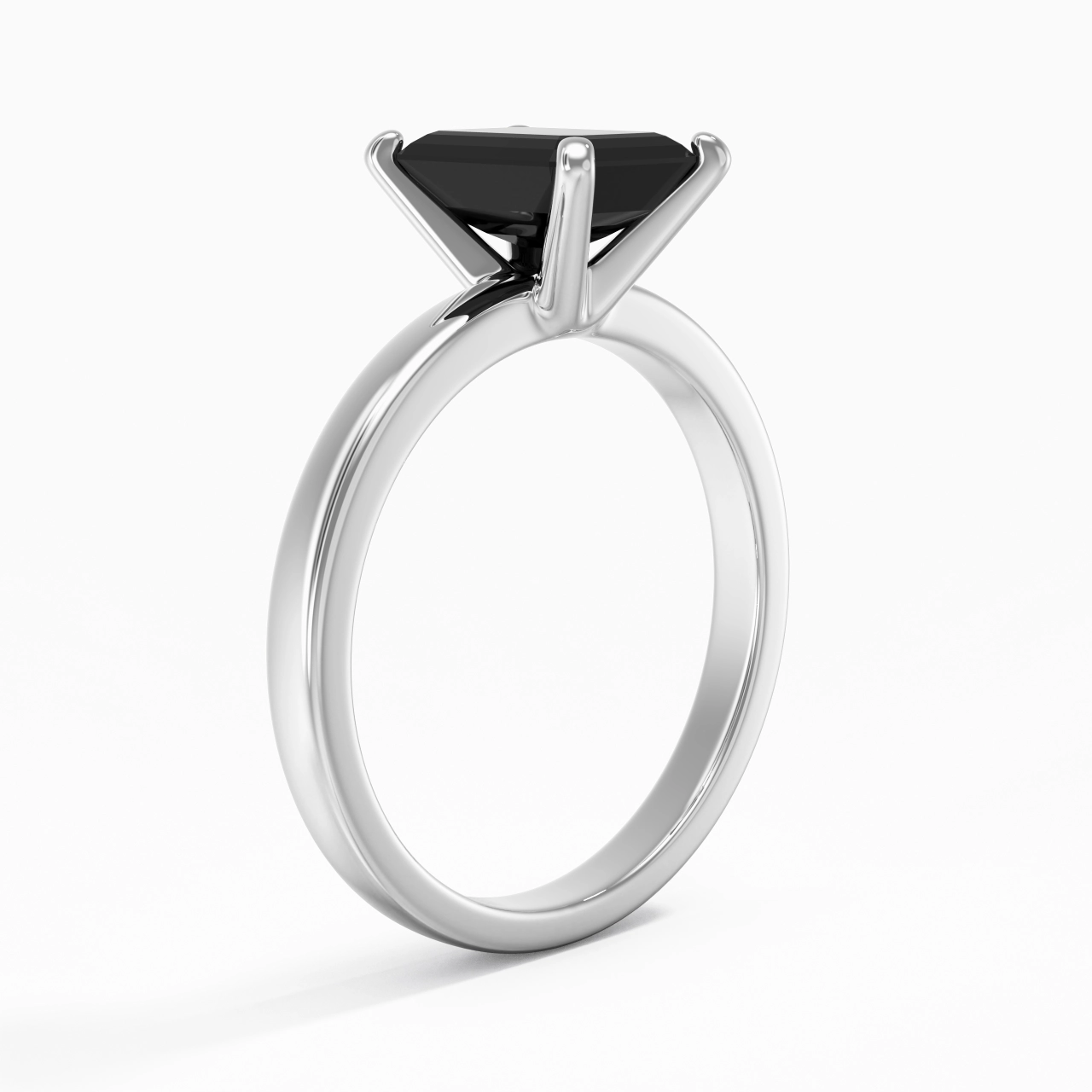 1.50ct 2.00ct Moissanite Zircon cubique Bague de fiançailles Argent sterling 925
