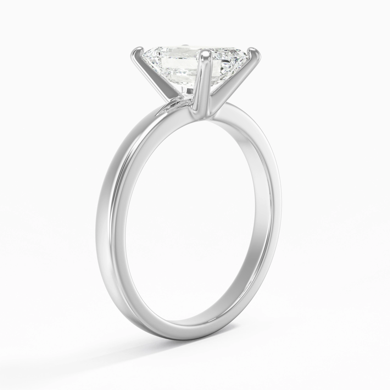 1.50ct 2.00ct Moissanite Moissanite Engagement Ring 18K White Gold