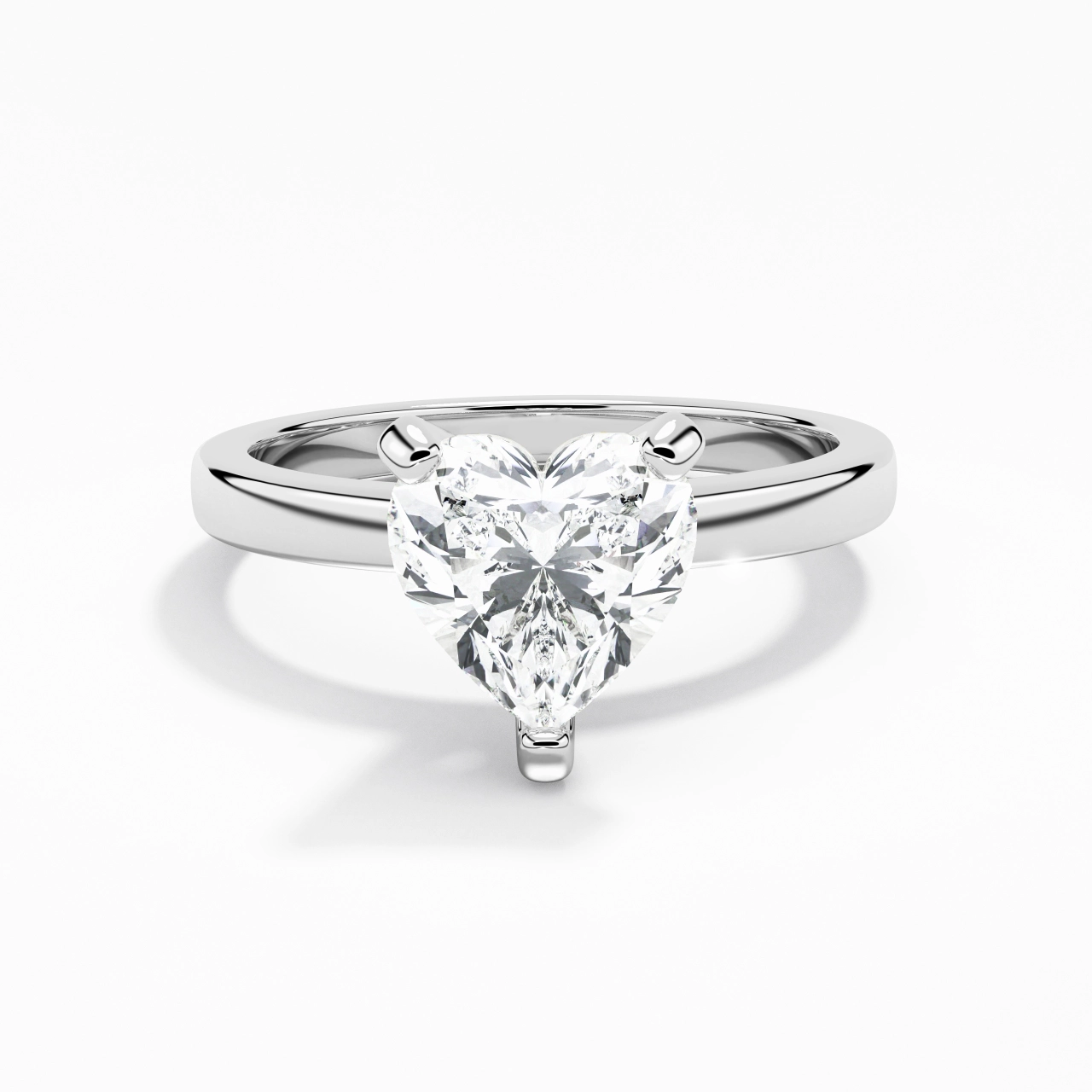 1.50ct Moissanite Moissanite Engagement Ring 18K White Gold