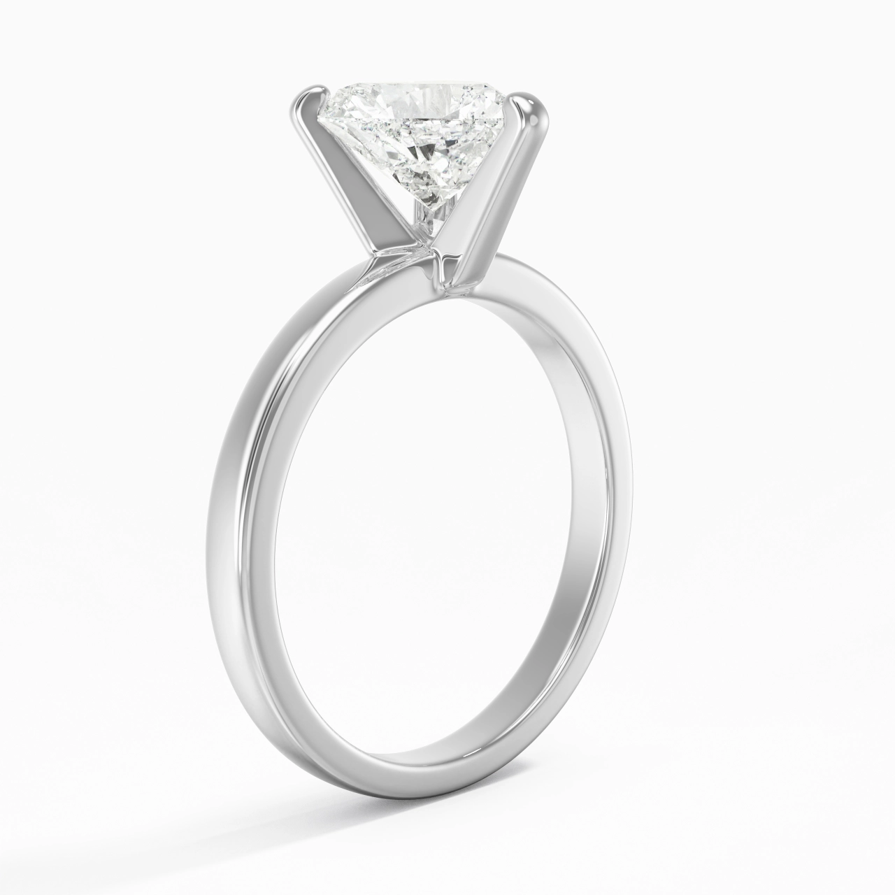 1.50ct Moissanite Moissanite Engagement Ring 18K White Gold