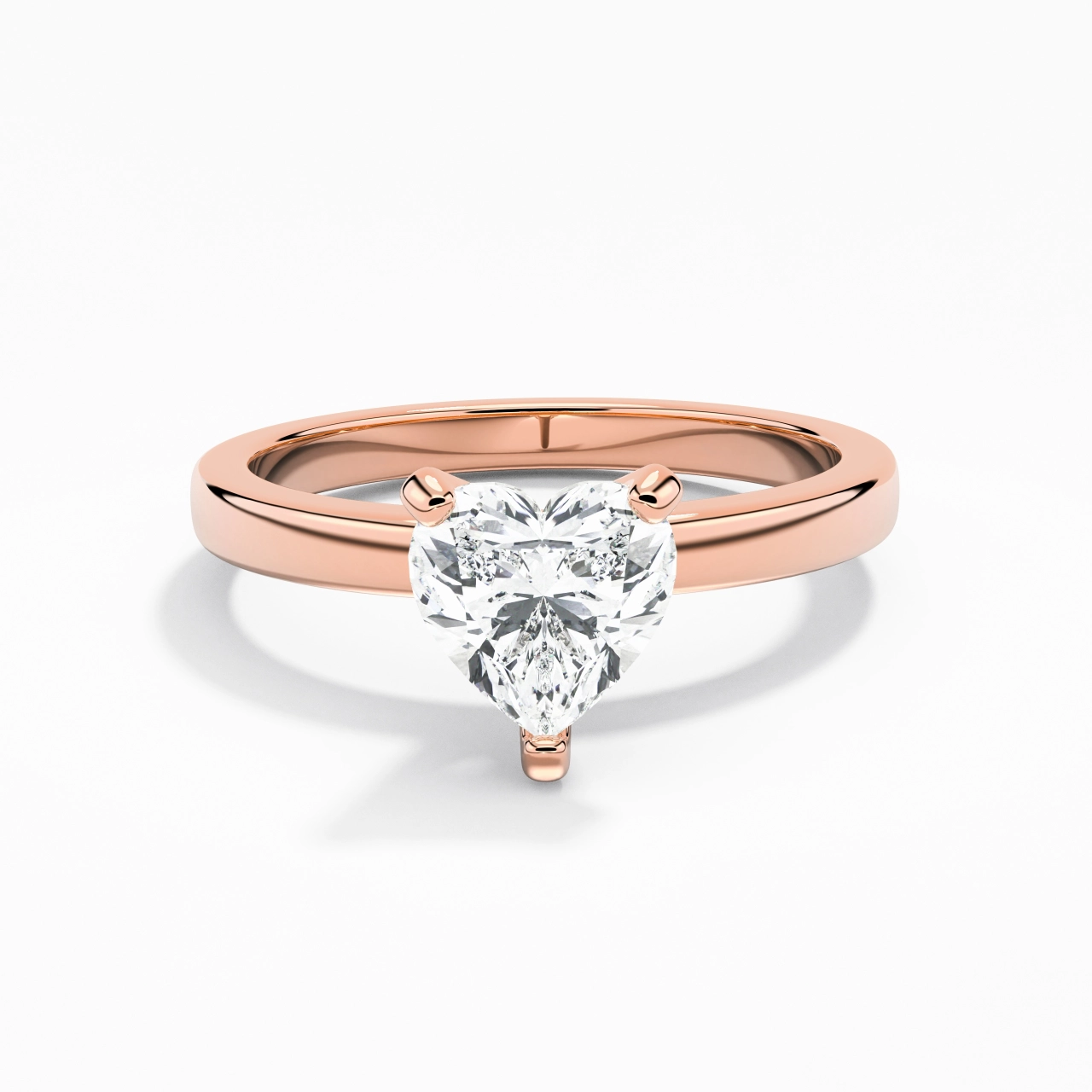 1.50ct 1.00ct Moissanite Moissanite Engagement Ring 18K Rose Gold