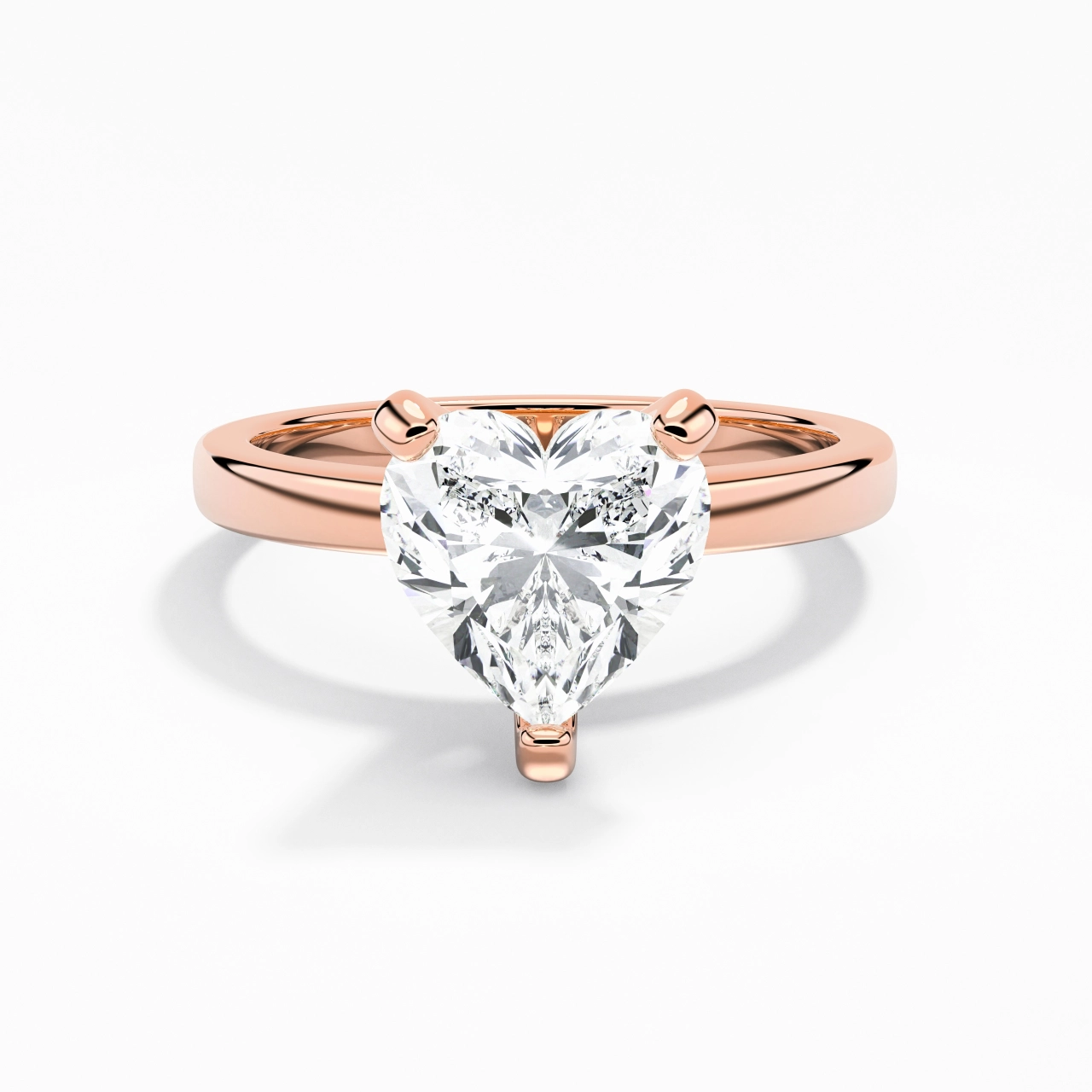1.50ct 2.00ct Moissanite Moissanite Engagement Ring 18K Rose Gold