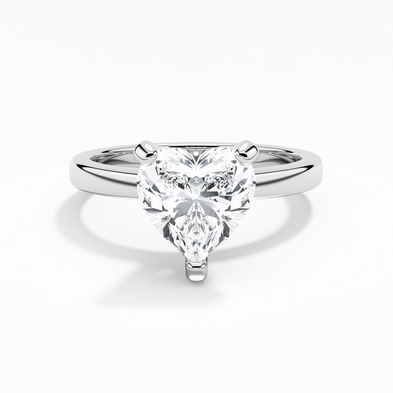 1.50ct 2.00ct Moissanite Moissanite Engagement Ring 18K White Gold