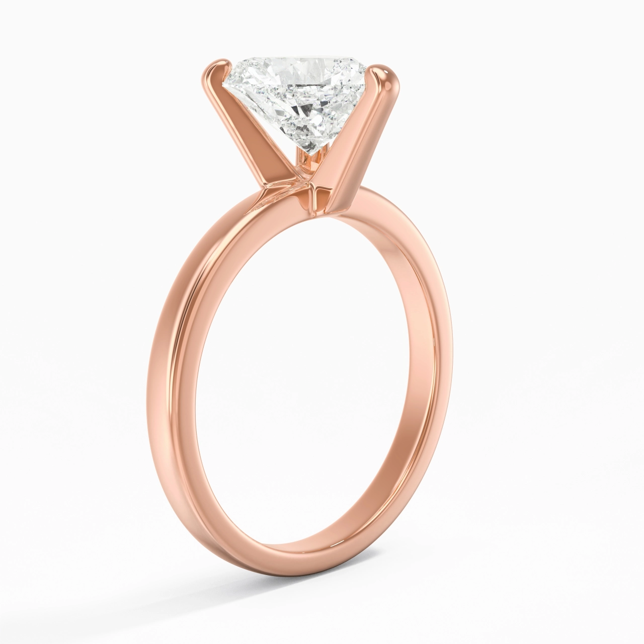 1.50ct 2.00ct Moissanite Moissanite Engagement Ring 18K Rose Gold