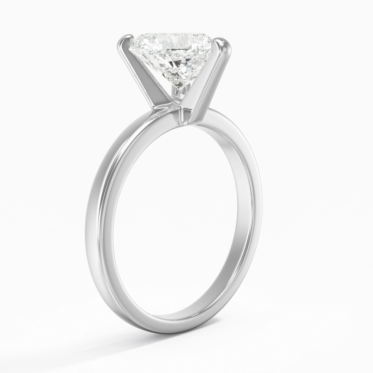 1.50ct 2.00ct Moissanite Moissanite Engagement Ring 18K White Gold