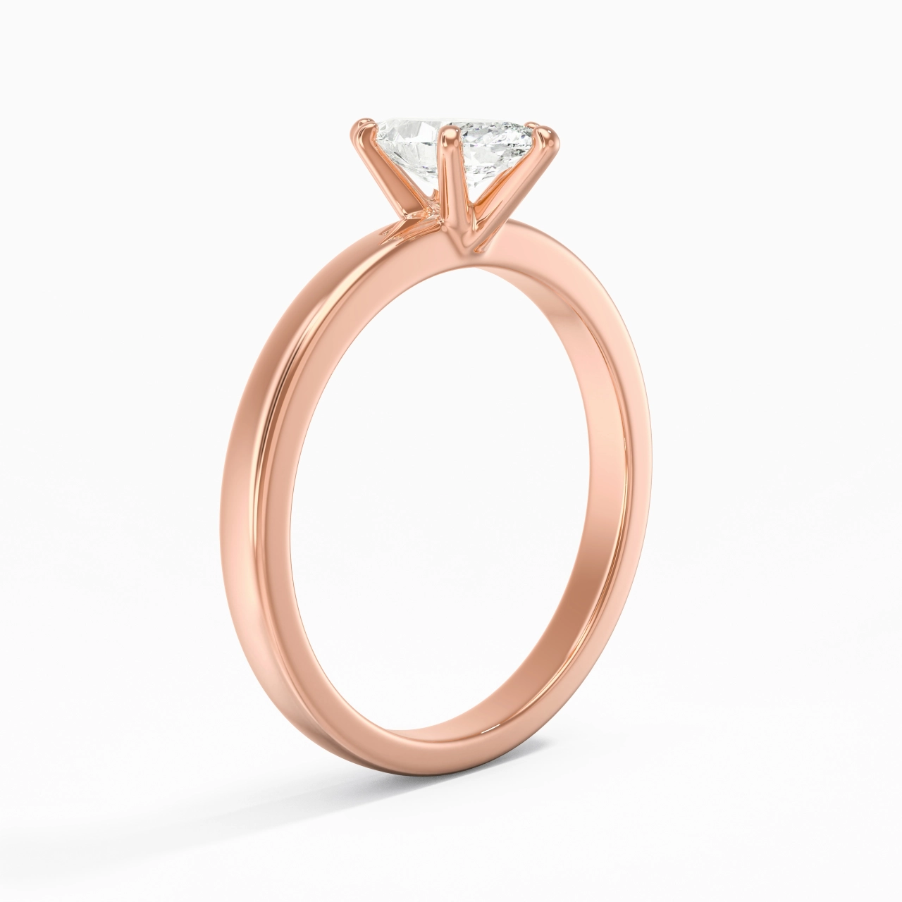 1.50ct 0.80ct Moissanite Moissanite Engagement Ring 14K Rose Gold