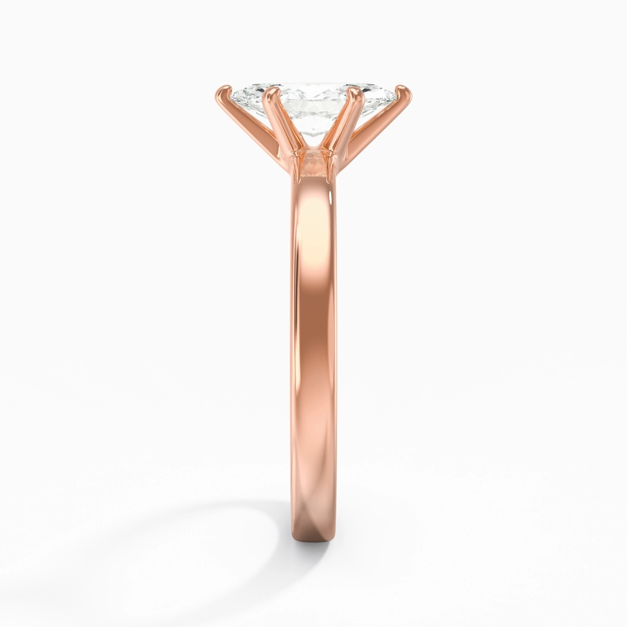 1.50ct 0.80ct Moissanite Moissanite Engagement Ring 14K Rose Gold