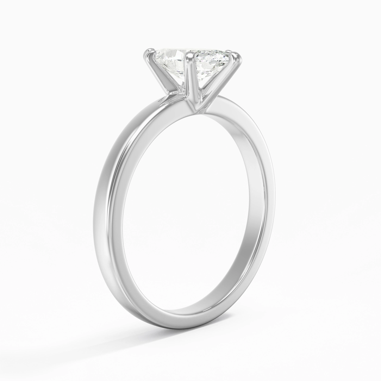 1.50ct 1.00ct Moissanite Moissanite Engagement Ring 14K White Gold