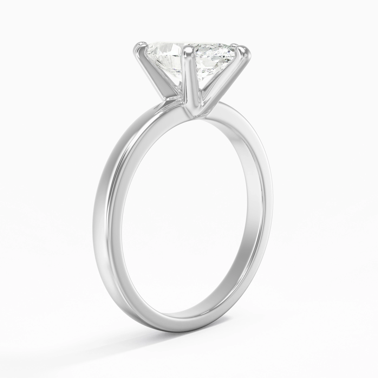 1.50ct 2.00ct Moissanite Moissanite Engagement Ring 14K White Gold