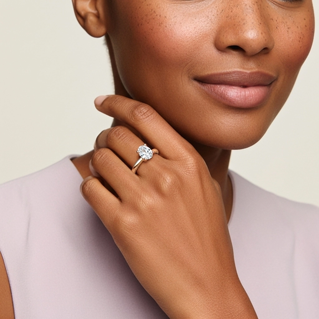 1.50ct Moissanite Bague de fiançailles Or rose 14 carats