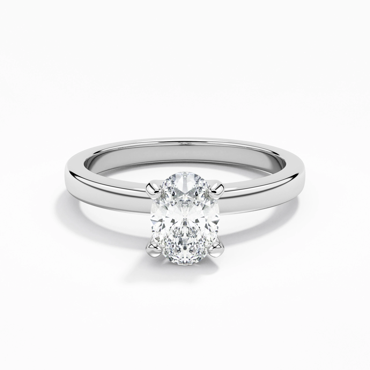 1.00ct Moissanite Bague de fiançailles Argent sterling 925