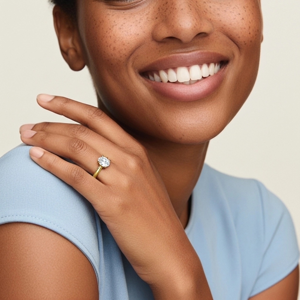 1.50ct Moissanite Bague de fiançailles Or 14 carats