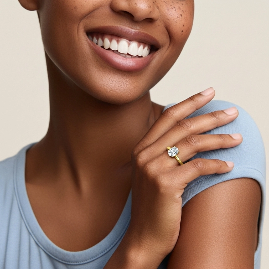 1.50ct Moissanite Bague de fiançailles Or 14 carats