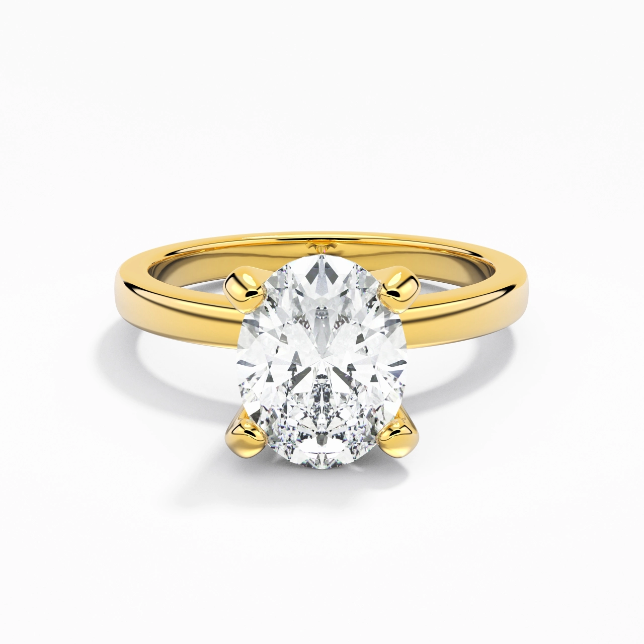 2.00ct Moissanite Engagement Ring 18K Gold