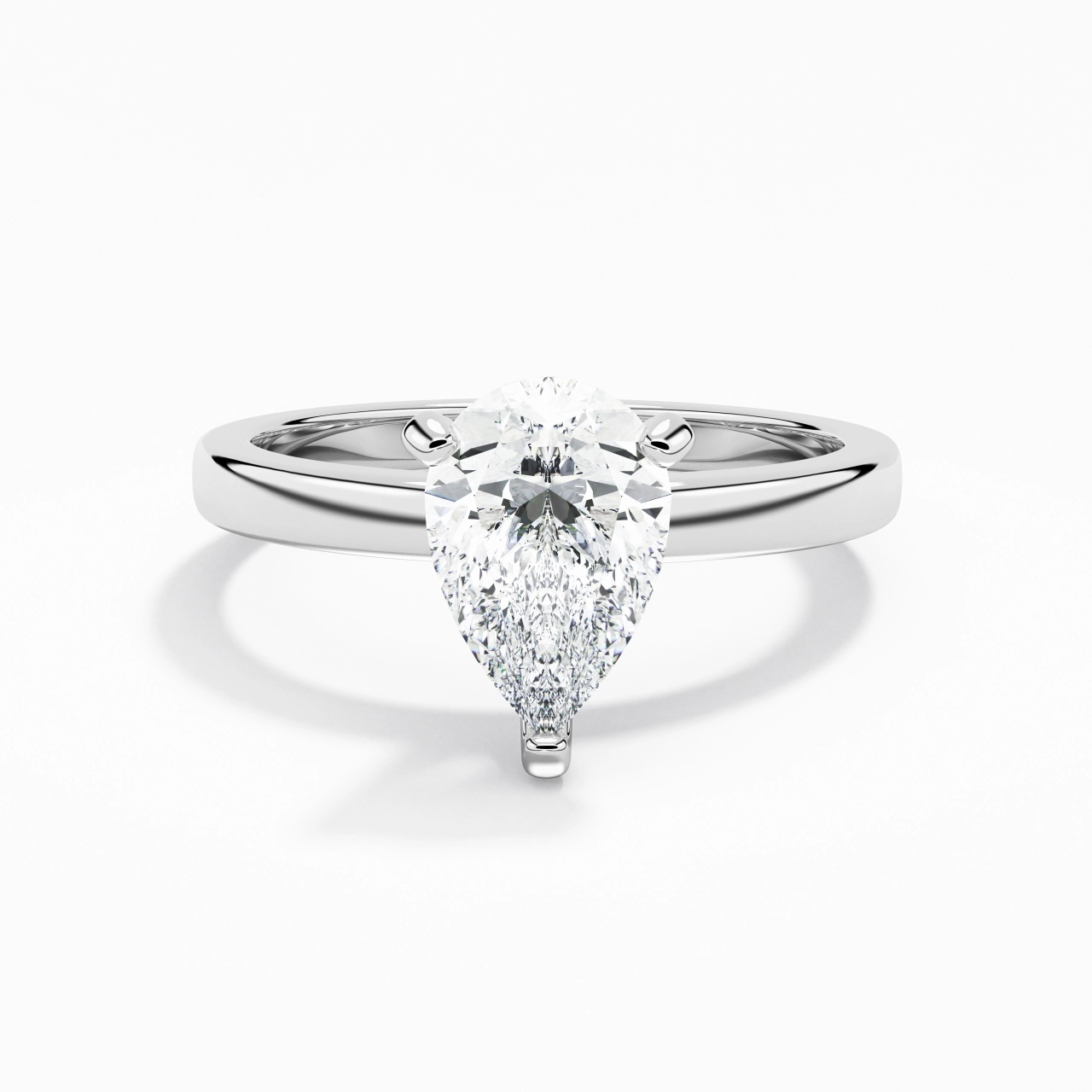 1.50ct Moissanite Moissanite Engagement Ring Platinum