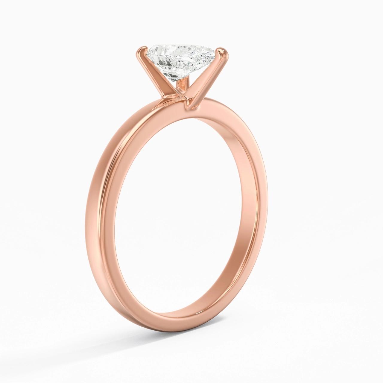 1.50ct 1.00ct Moissanite Moissanite Engagement Ring 14K Rose Gold