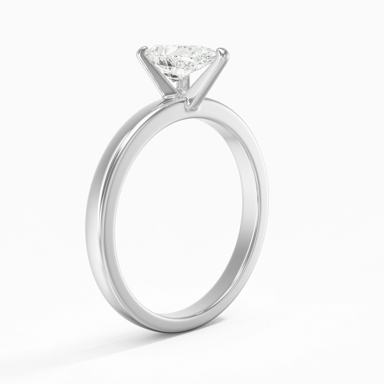 1.50ct 1.00ct Moissanite Moissanite Engagement Ring 14K White Gold