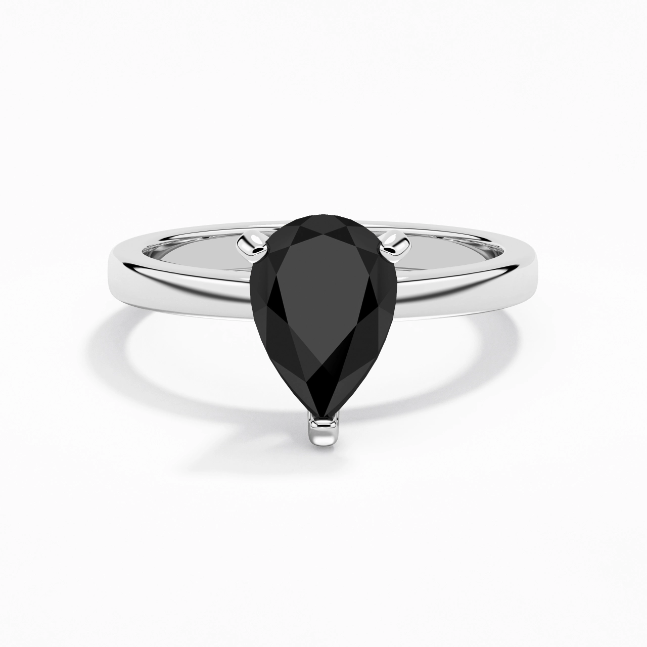 1.50ct 2.00ct Moissanite Zircon cubique Bague de fiançailles Argent sterling 925