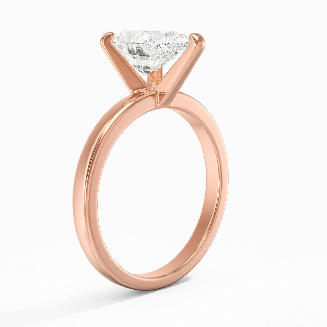 1.50ct 2.00ct Moissanite Moissanite Engagement Ring 14K Rose Gold