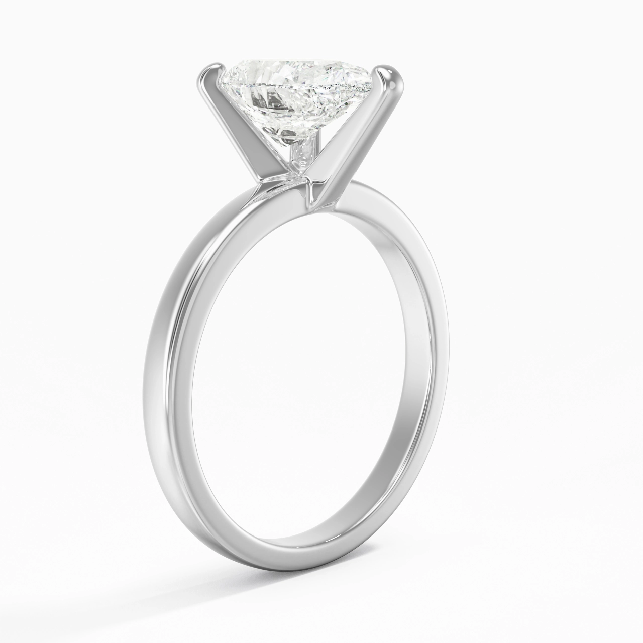 1.50ct 2.00ct Moissanite Moissanite Engagement Ring 18K White Gold