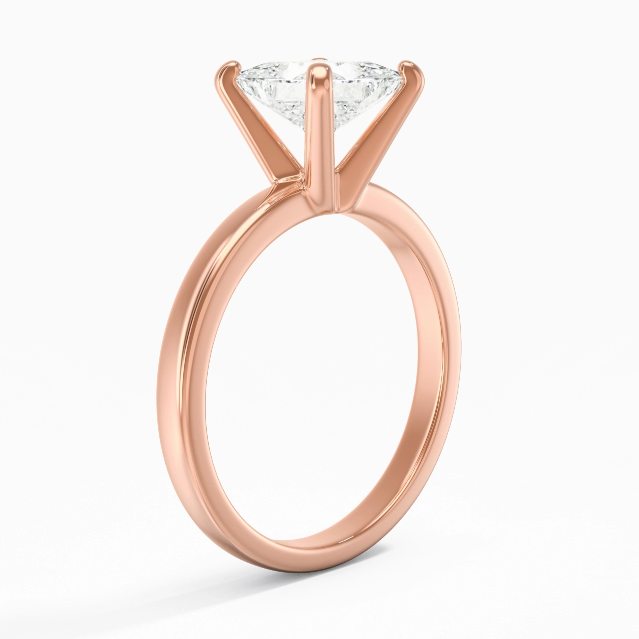 1.50ct Moissanite Engagement Ring 18K Rose Gold