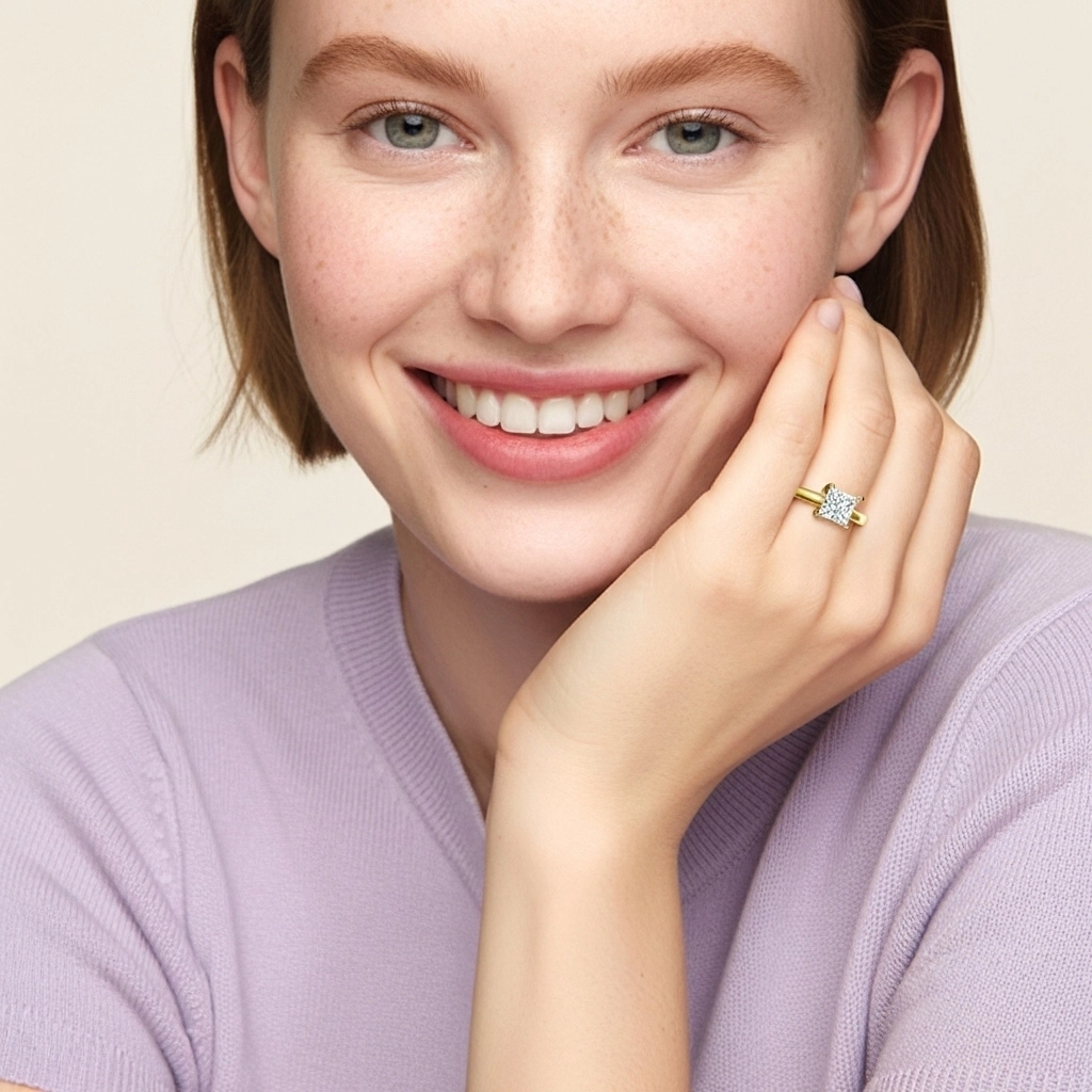 2.00ct Moissanite Engagement Ring 14K Gold