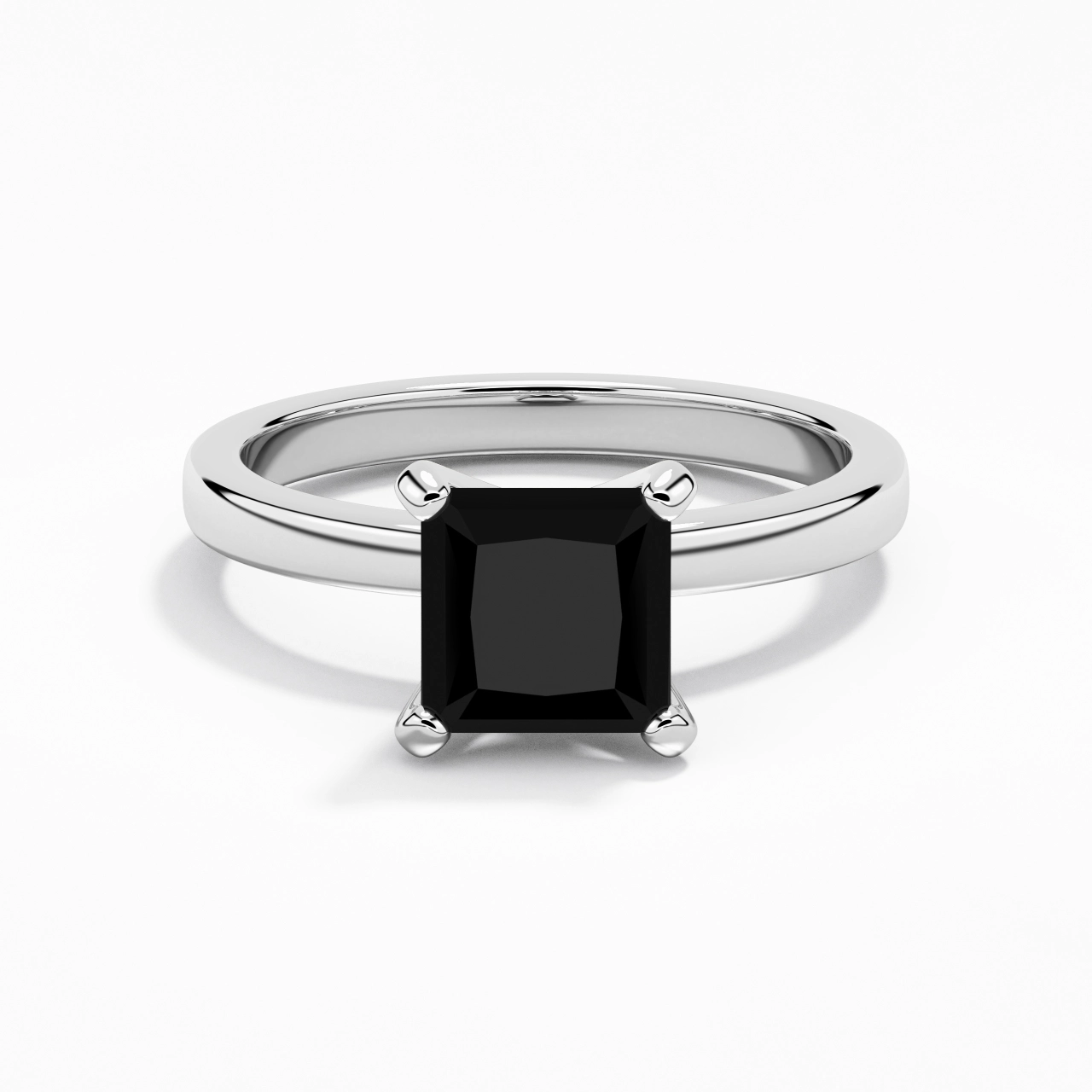 1.50ct 2.00ct Moissanite Zircon cubique Bague de fiançailles Argent sterling 925