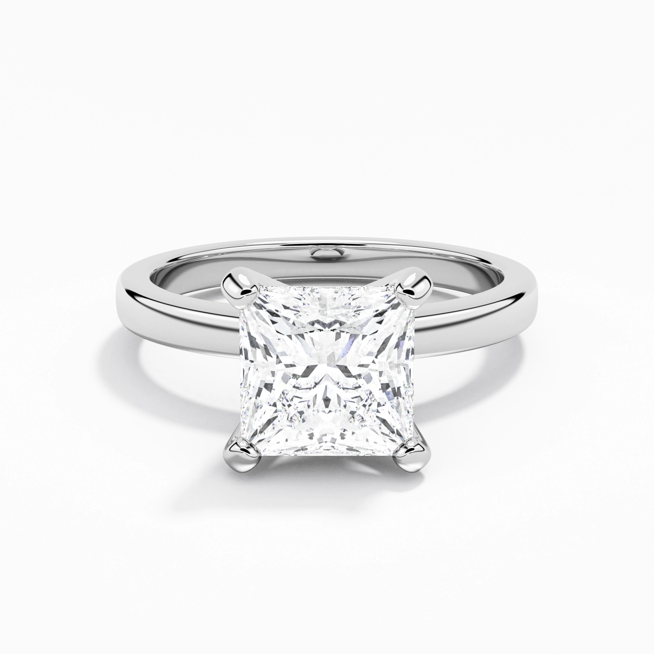 2.00ct Moissanite Engagement Ring Platinum