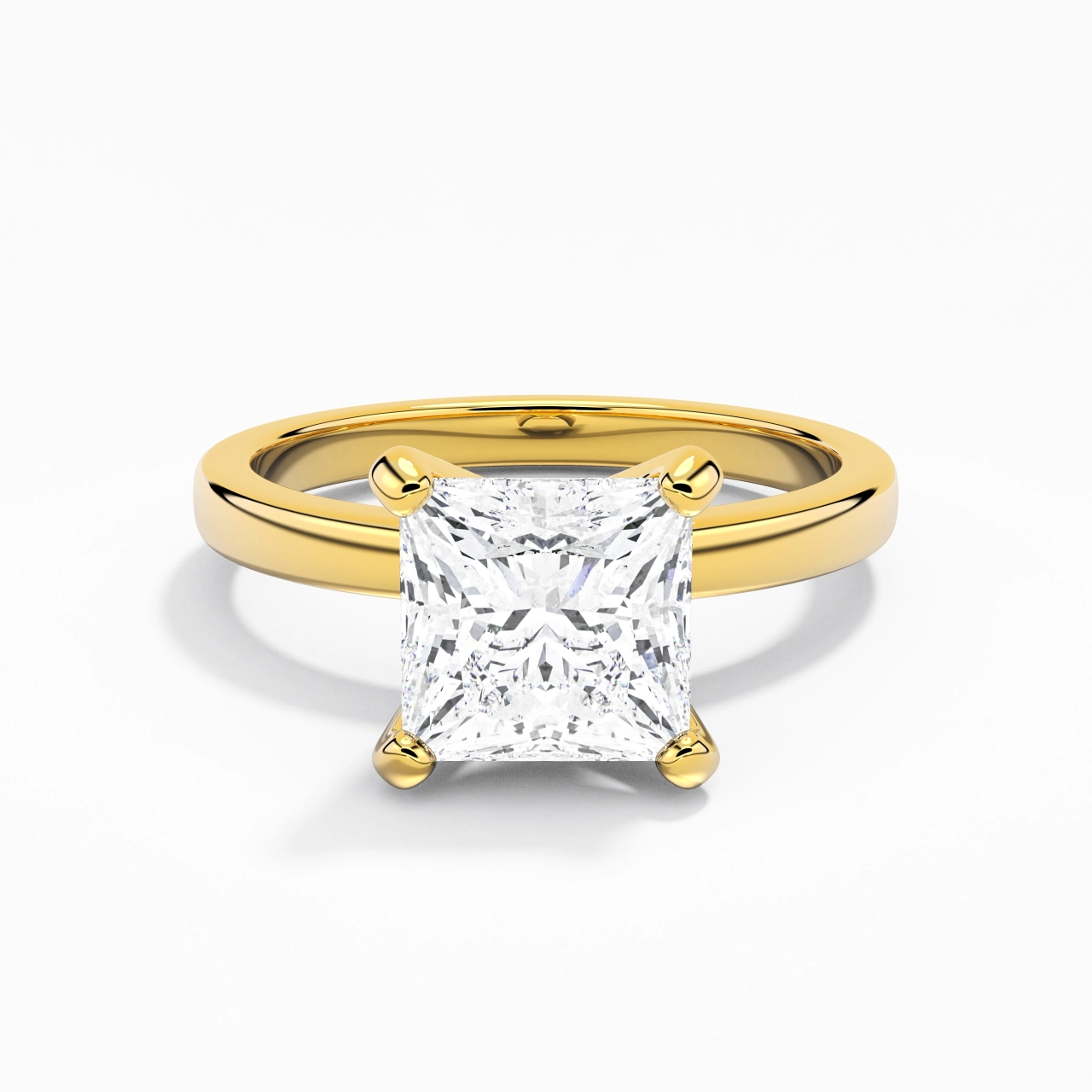 2.00ct Moissanite Engagement Ring 18K Gold