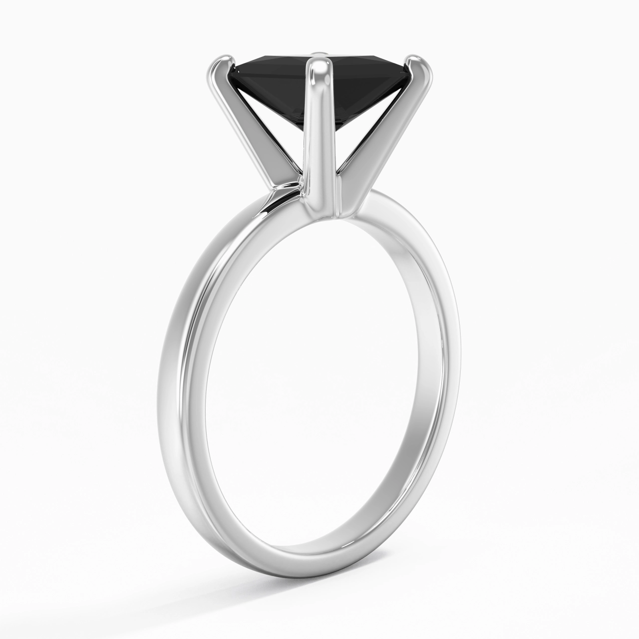 1.50ct 2.00ct Moissanite Zircon cubique Bague de fiançailles Argent sterling 925
