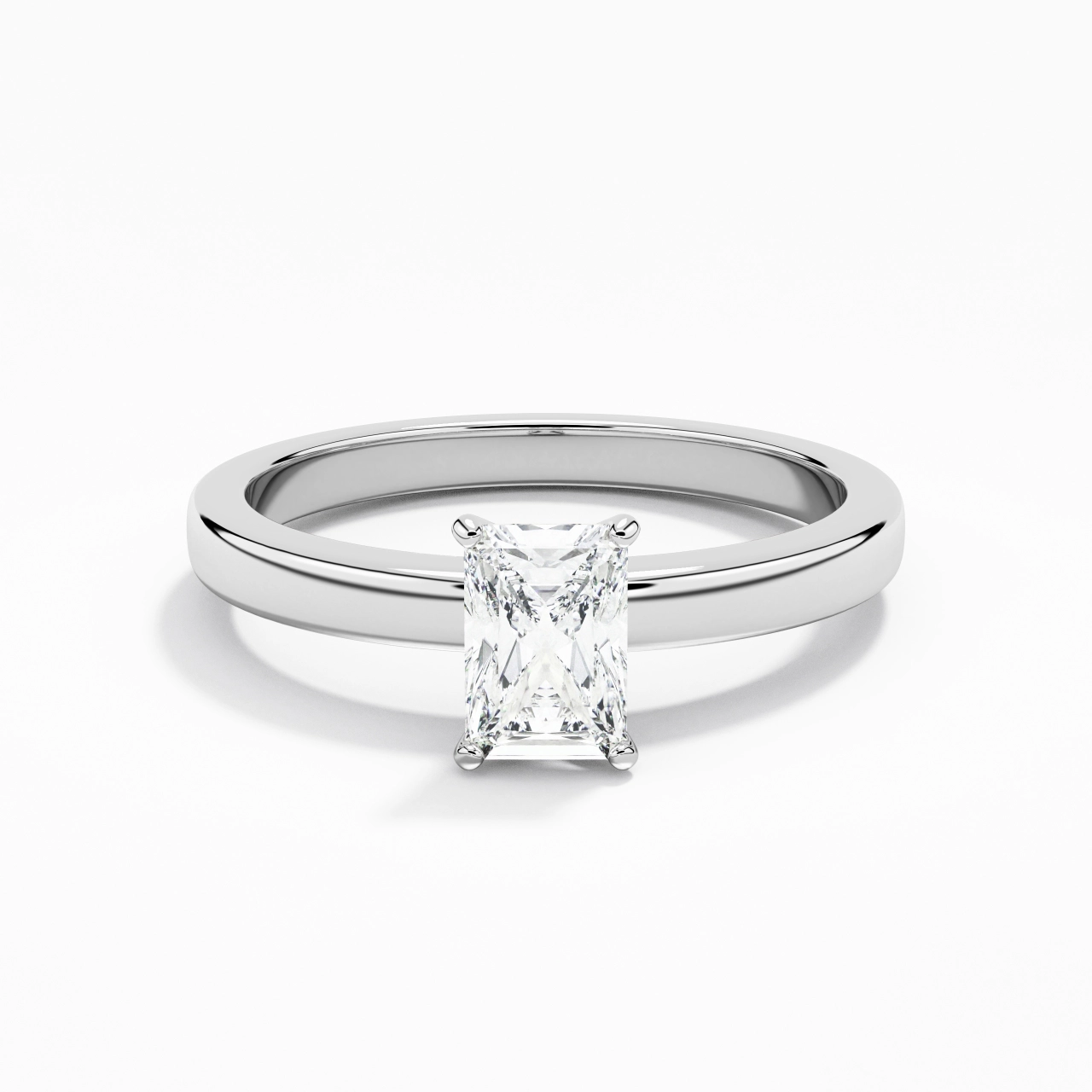 1.50ct 0.80ct Moissanite Moissanite Engagement Ring 14K White Gold