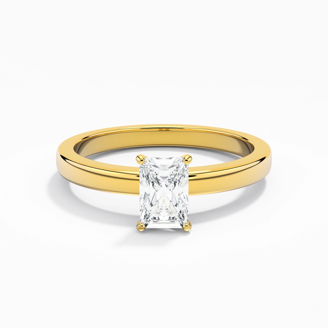 1.50ct 0.80ct Moissanite Cubic Zirconia Engagement Ring 925 Sterling Silver